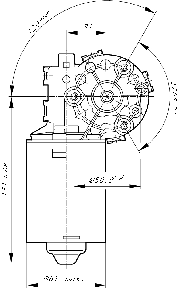 Електромотор, стъклочистачки F 006 B20 103 3