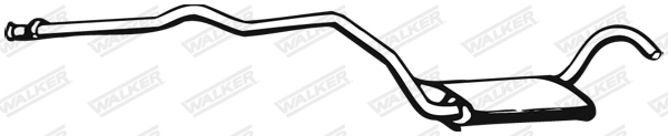 Stredný tlmič výfuku WALKER