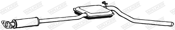 Stredný tlmič výfuku WALKER