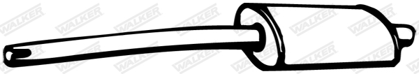 Stredný tlmič výfuku WALKER
