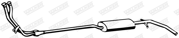 Stredný tlmič výfuku WALKER