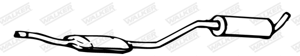 Stredný tlmič výfuku WALKER