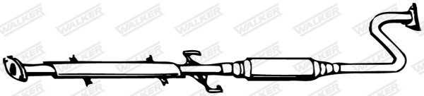 Stredný tlmič výfuku WALKER