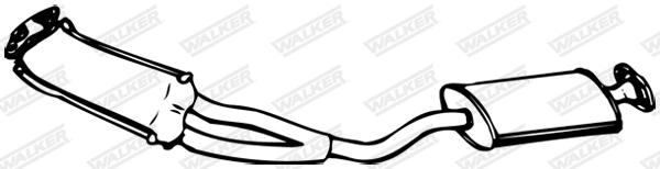 Predný tlmič výfuku WALKER