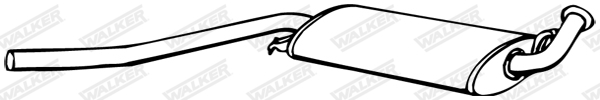 Stredný tlmič výfuku WALKER