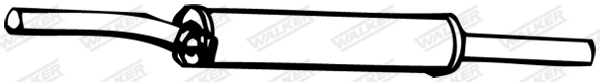 Predný tlmič výfuku WALKER