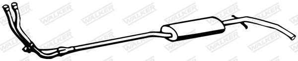 Stredný tlmič výfuku WALKER
