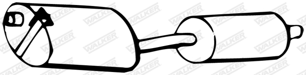 Stredný tlmič výfuku WALKER