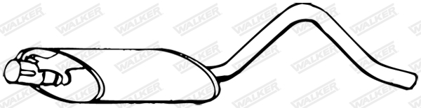 Stredný tlmič výfuku WALKER