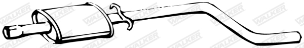 Stredný tlmič výfuku WALKER