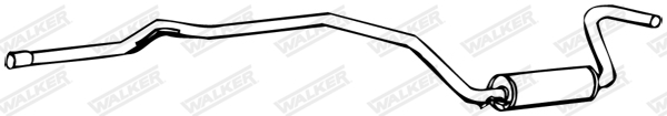 Stredný tlmič výfuku WALKER