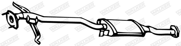 Stredný tlmič výfuku WALKER