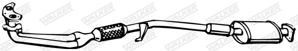 Predný tlmič výfuku WALKER