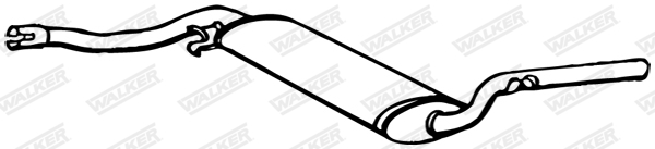 Stredný tlmič výfuku WALKER