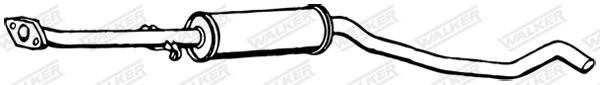 Stredný tlmič výfuku WALKER