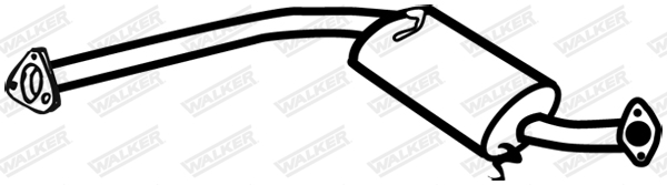 Stredný tlmič výfuku WALKER