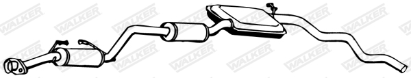 Stredný tlmič výfuku WALKER