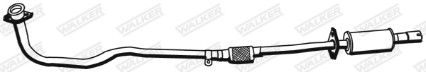 Stredný tlmič výfuku WALKER
