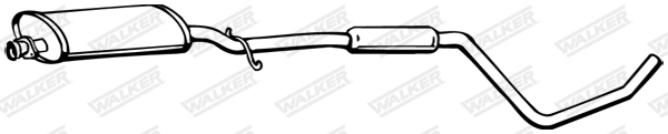 Stredný tlmič výfuku WALKER