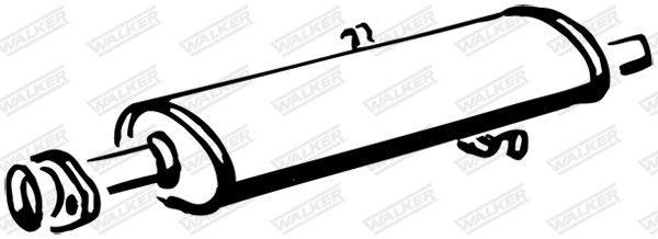 Stredný tlmič výfuku WALKER