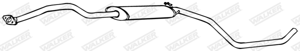 Stredný tlmič výfuku WALKER