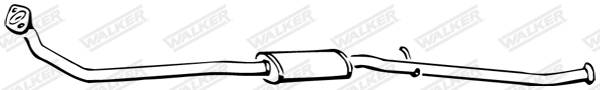 Stredný tlmič výfuku WALKER