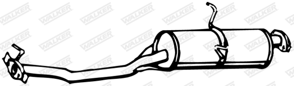 Stredný tlmič výfuku WALKER