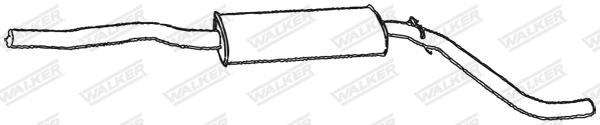 Stredný tlmič výfuku WALKER