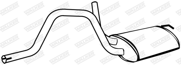 Stredný tlmič výfuku WALKER