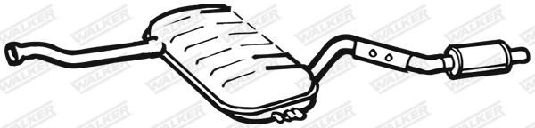 Stredný tlmič výfuku WALKER