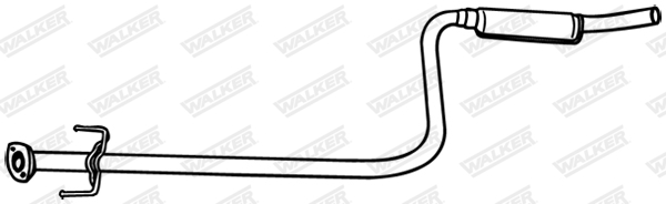 Stredný tlmič výfuku WALKER