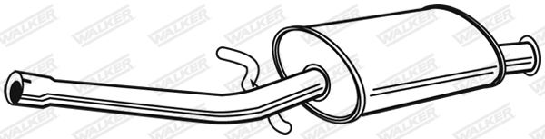 Stredný tlmič výfuku WALKER