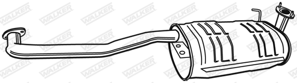 Stredný tlmič výfuku WALKER