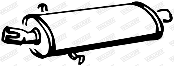 Stredný tlmič výfuku WALKER
