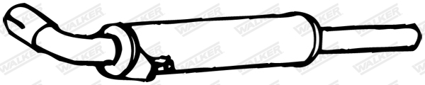 Stredný tlmič výfuku WALKER