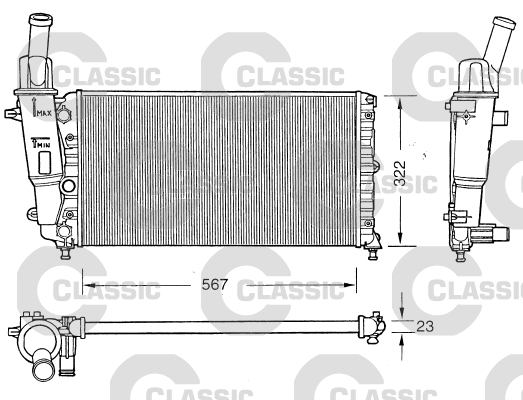 Chladič motora VALEO