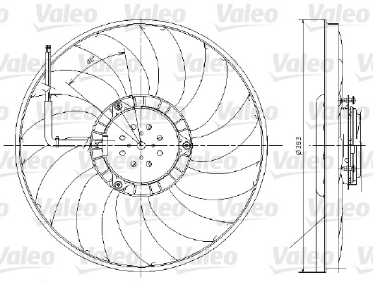 Ventilátor chladenia motora VALEO