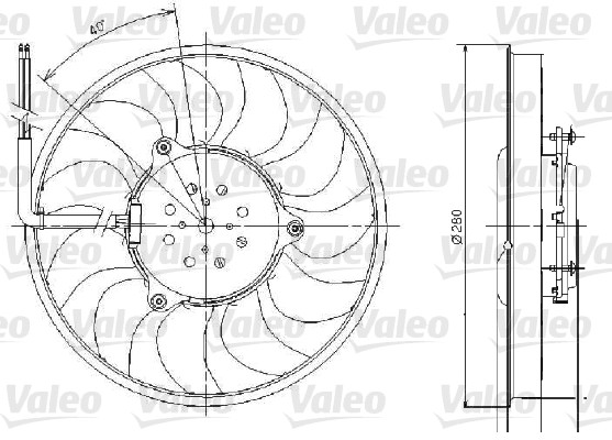 Ventilátor chladenia motora VALEO