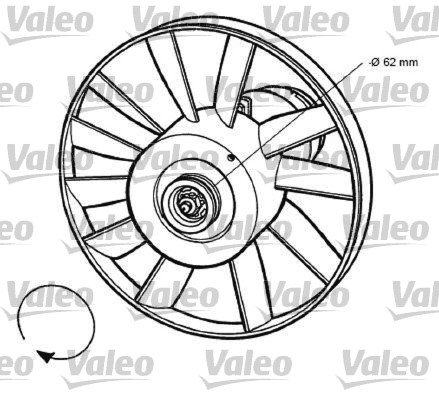 Ventilátor chladenia motora VALEO