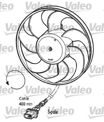 Ventilátor chladenia motora VALEO
