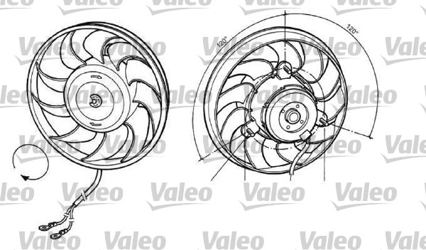 Ventilátor chladenia motora VALEO