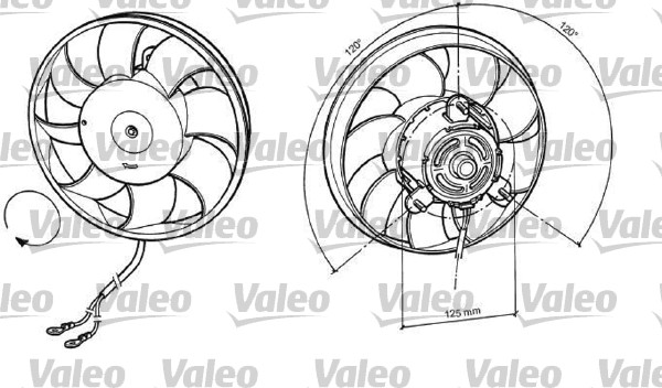 Ventilátor chladenia motora VALEO