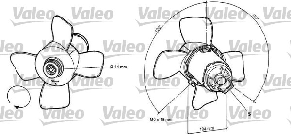 Ventilátor chladenia motora VALEO
