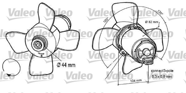 Ventilátor chladenia motora VALEO