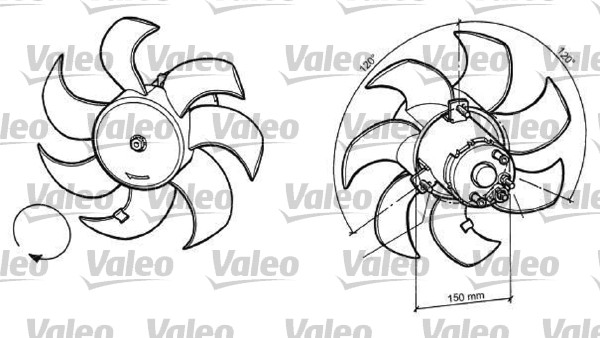 Ventilátor chladenia motora VALEO