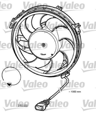 Ventilátor chladenia motora VALEO