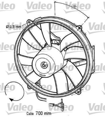 Ventilátor chladenia motora VALEO
