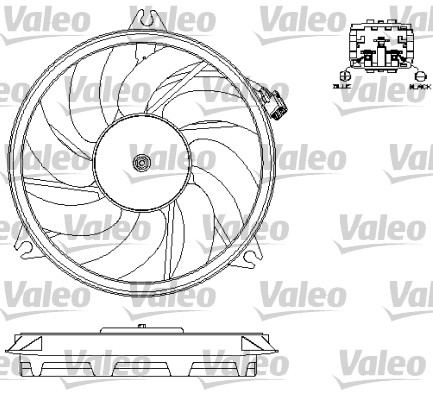 Ventilátor chladenia motora VALEO