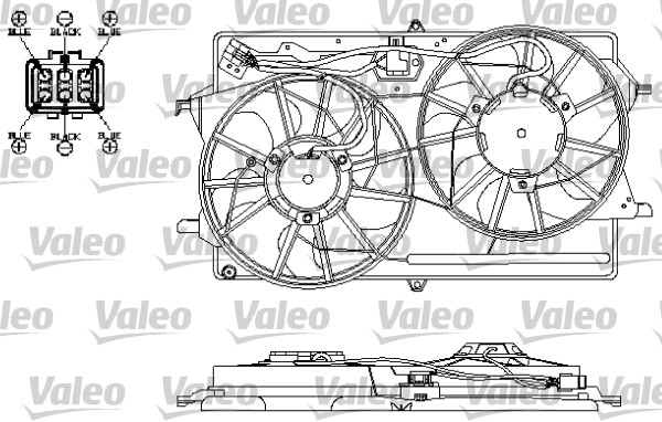 Ventilátor chladenia motora VALEO