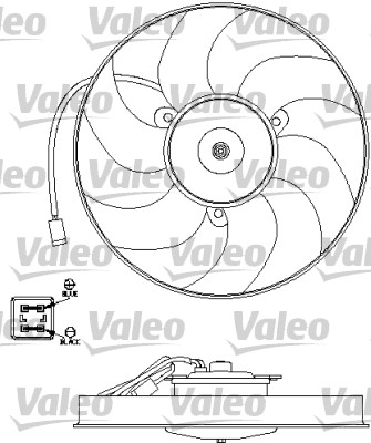 Ventilátor chladenia motora VALEO